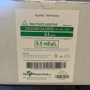 Additive To raise 3.78L of CaCl 0.5 mEq(Non-Fresenius acid jug)